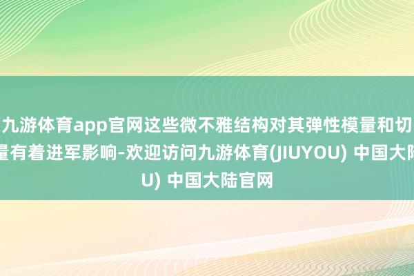 九游体育app官网这些微不雅结构对其弹性模量和切变模量有着进军影响-欢迎访问九游体育(JIUYOU) 中国大陆官网