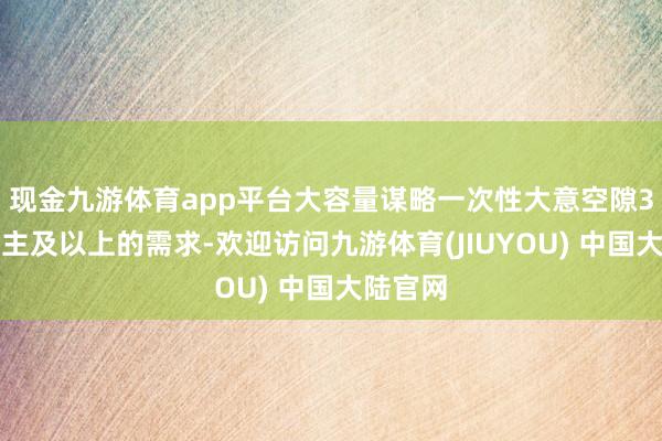 现金九游体育app平台大容量谋略一次性大意空隙3东说念主及以上的需求-欢迎访问九游体育(JIUYOU) 中国大陆官网